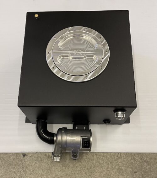 10 gallon 16"x16"x10" ice tank and our CWA400 pump