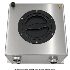 Universal Rule internal-pump ice tank with optional billet anodized black cap
